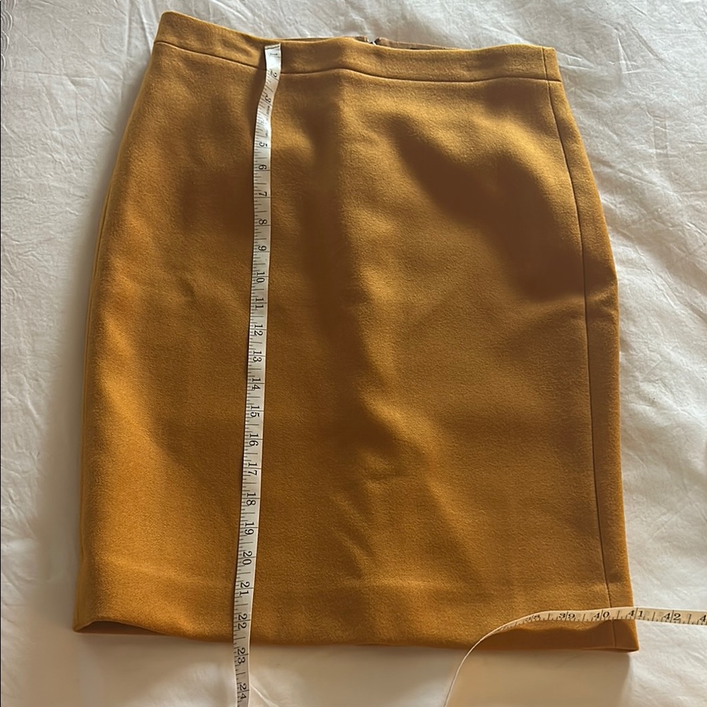 J. Crew Yellow Pencil Skirt Knee-Length Workwear